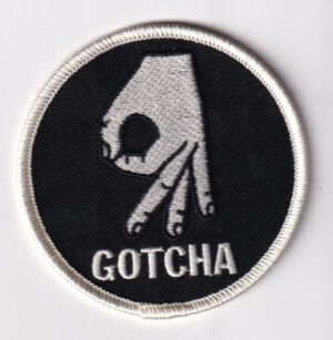 Gotcha Embroidered Patch, 3 in, Iron On